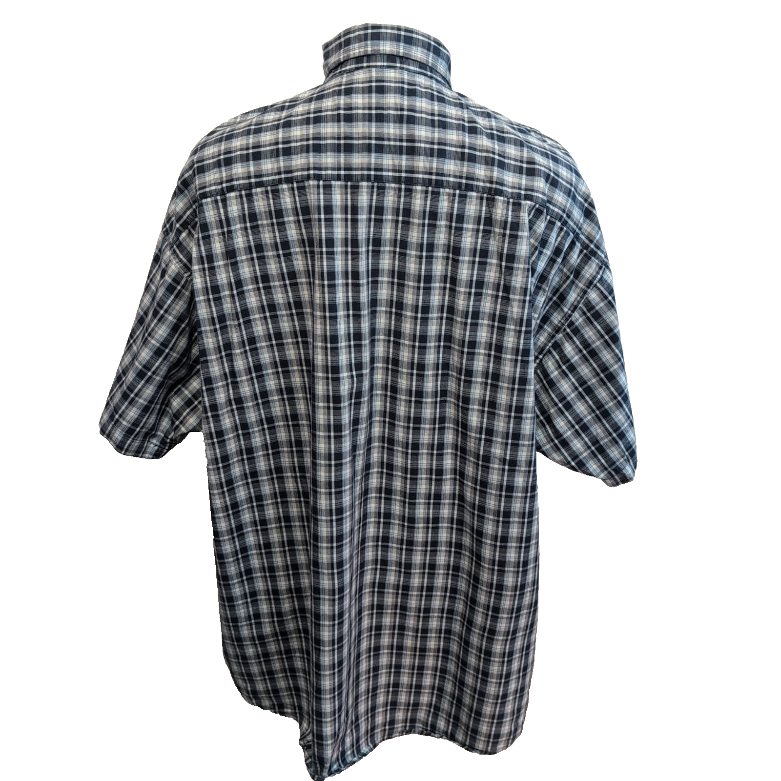 Chemise Wrangler modèle Cool River carreaux bleu marine et blanc 3XL