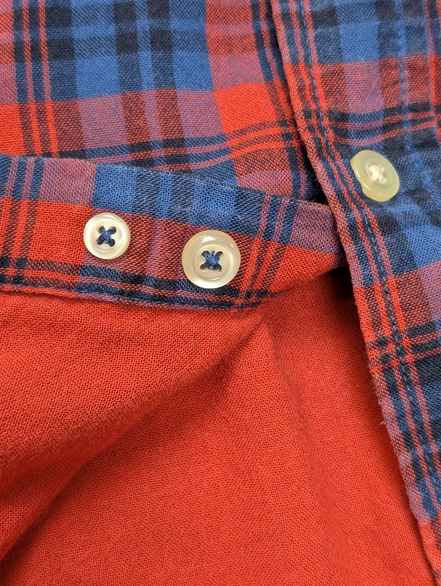 🌲 CHEMISE DOUBLÉE CHAPS XL (TG) CARREAUX ROUGE BLEU MARINE