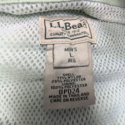 Chemise L.L. Bean nylon vert pastel uni 2 poches manches longues  taille L