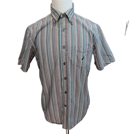 Chemise Nautica M multicolore à rayures coton manches courtes
