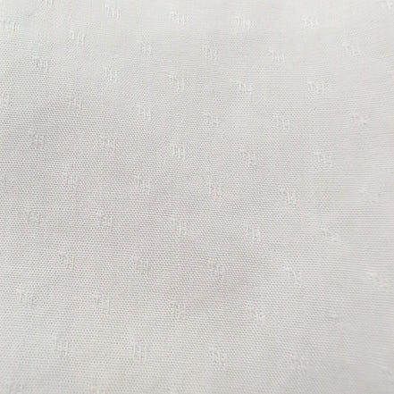 Chemise Tommy Hilfiger Blanche Micro-Motif Gaufré Taille S / M