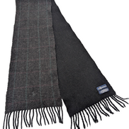 Écharpe Polo Ralph Lauren Réversible 1m90 Laine d'Agneau Noir Vert