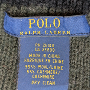 Écharpe Polo Ralph Lauren Longue 2m Kaki Rayures Noires Laine & Cachemire