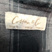 Chemise Cotton & Co en flanelle noire à carreaux taille S