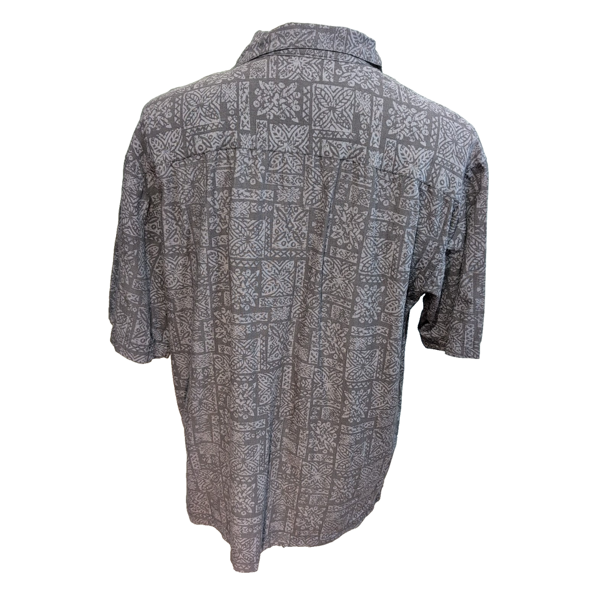 Chemise Hawaïenne Milano Bay Rayonne Coton Gris Motif L Tropical