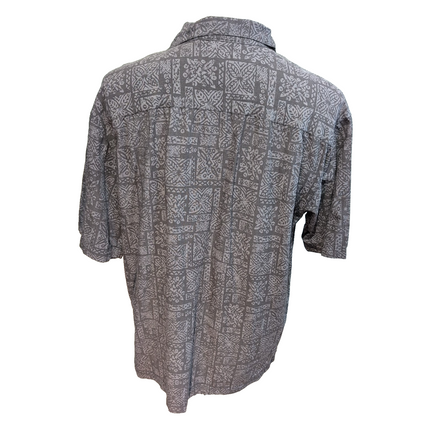 Chemise Hawaïenne Milano Bay Rayonne Coton Gris Motif L Tropical
