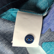Robe Luk Ap TU Longue Coton Bleu L/XL Feuillage Ceinture Neuve Étiquette