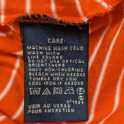 Polo manches courtes Ralph Lauren Golf femme L orange rayures blanc