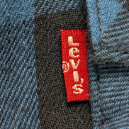 Chemise LEVI'S Western Flanelle Carreaux Bleu & Noir Manches Longues - Taille L