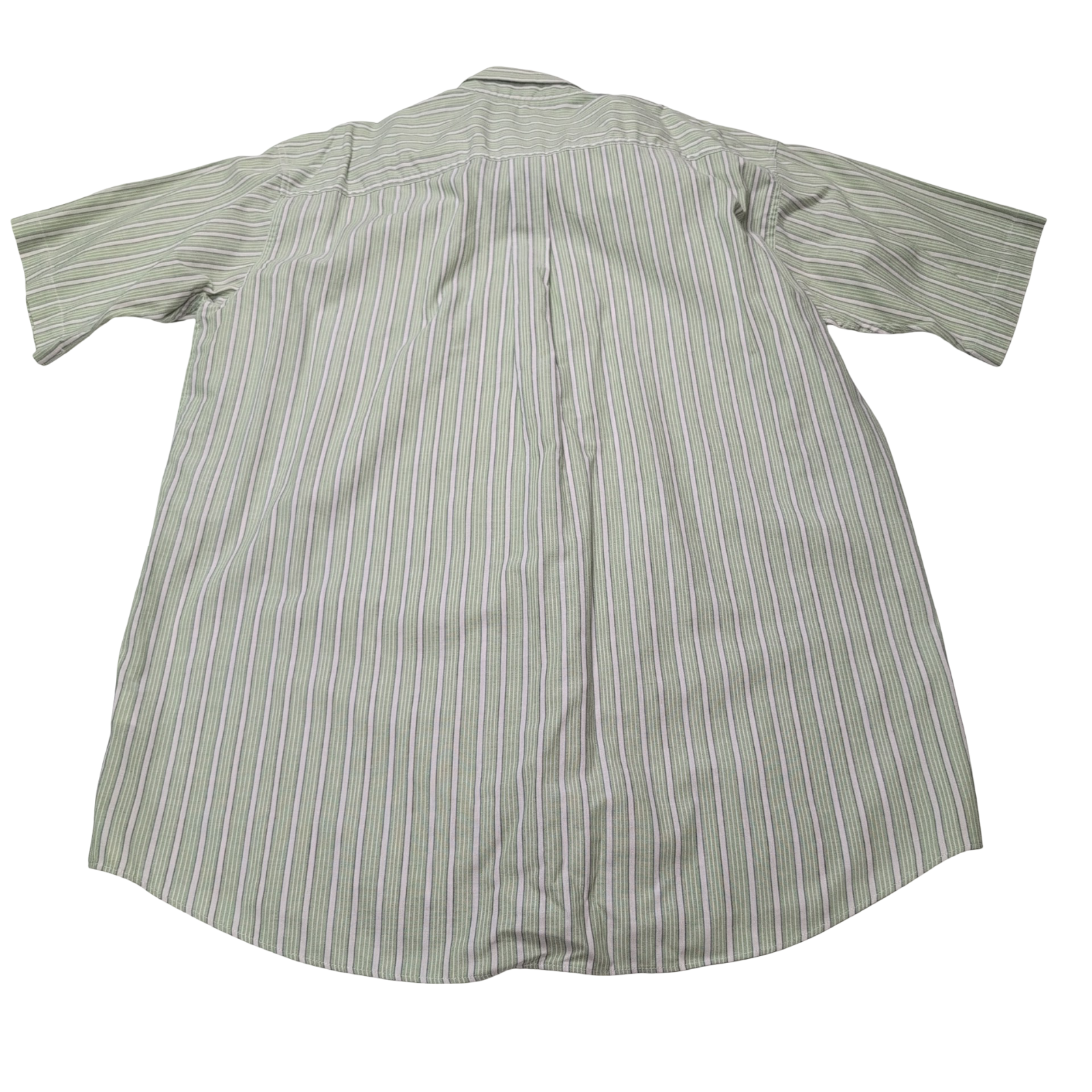 Chemise L.L. Bean verte à rayures manches courtes taille L #29e