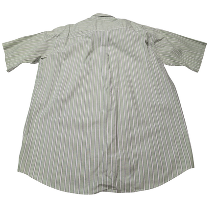 Chemise L.L. Bean verte à rayures manches courtes taille L #29e