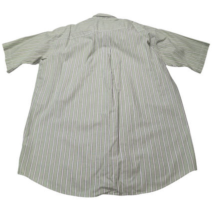 Chemise L.L. Bean verte à rayures manches courtes taille L #29e