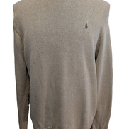 Pull POLO Ralph Lauren Rare - Col rond - 56% Lin / 44% Coton - Beige - Taille L