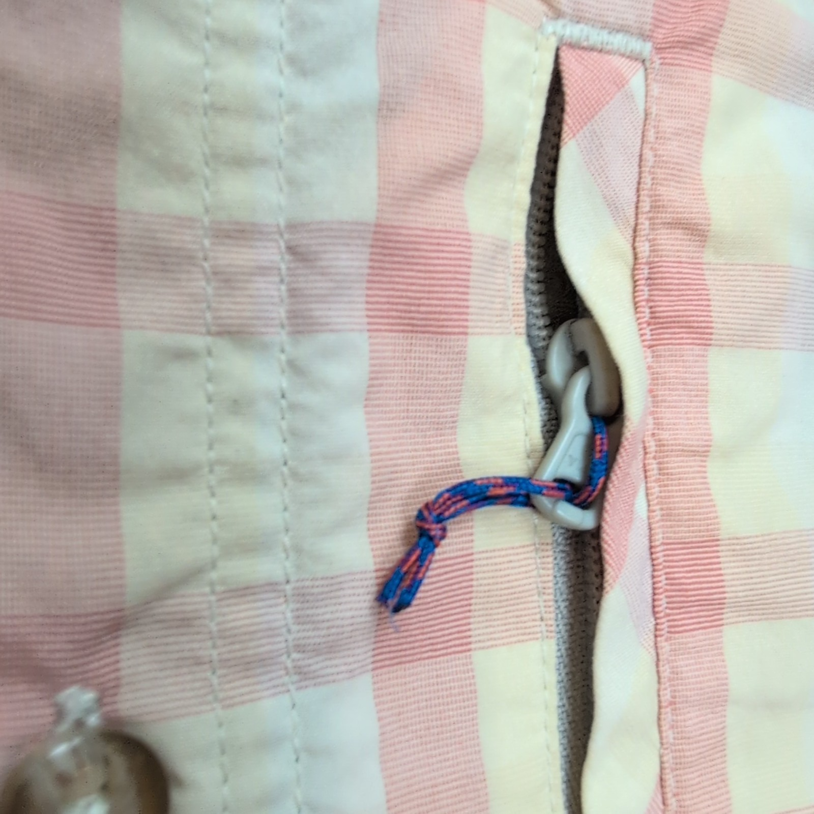Chemise Patagonia XL Saumon Crème Carreaux Nylon Recyclé Poches Zip