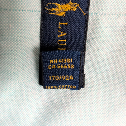 Chemise Ralph Lauren S Turquoise Oxford Logo Marron Button Down Shirt
