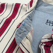 Chemise Bugle Boy Classics XL Rayures Rouge Bleu 100% Coton Vintage