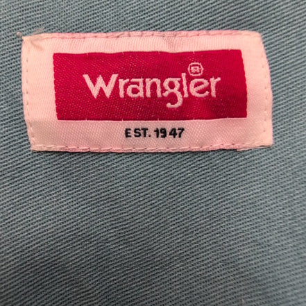 Chemise Wrangler Manche Courte Vert Pâle Stretch Taille 2XL Deux Poches