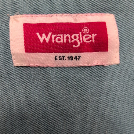 Chemise Wrangler Manche Courte Vert Pâle Stretch Taille 2XL Deux Poches