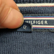 Pull Col Rond Tommy Hilfiger Bleu Marine Logo Géant Femme - Taille XS