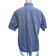 Chemise Ralph Lauren XLT Bleu Ciel Logo Jaune Manches Courtes QR Code