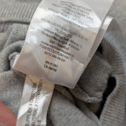 Pull Polo Ralph Lauren Col V Gris Clair Logo Bleu Marine - 100% Coton Pima XL