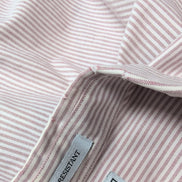 Chemise L.L Bean blanche et bordeaux à rayures manches courtes taille L #67e