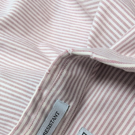 Chemise L.L Bean blanche et bordeaux à rayures manches courtes taille L #67e