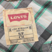 Chemise Levi's Vintage Carreaux Gris / Blanc / Vert Taille S manches longues