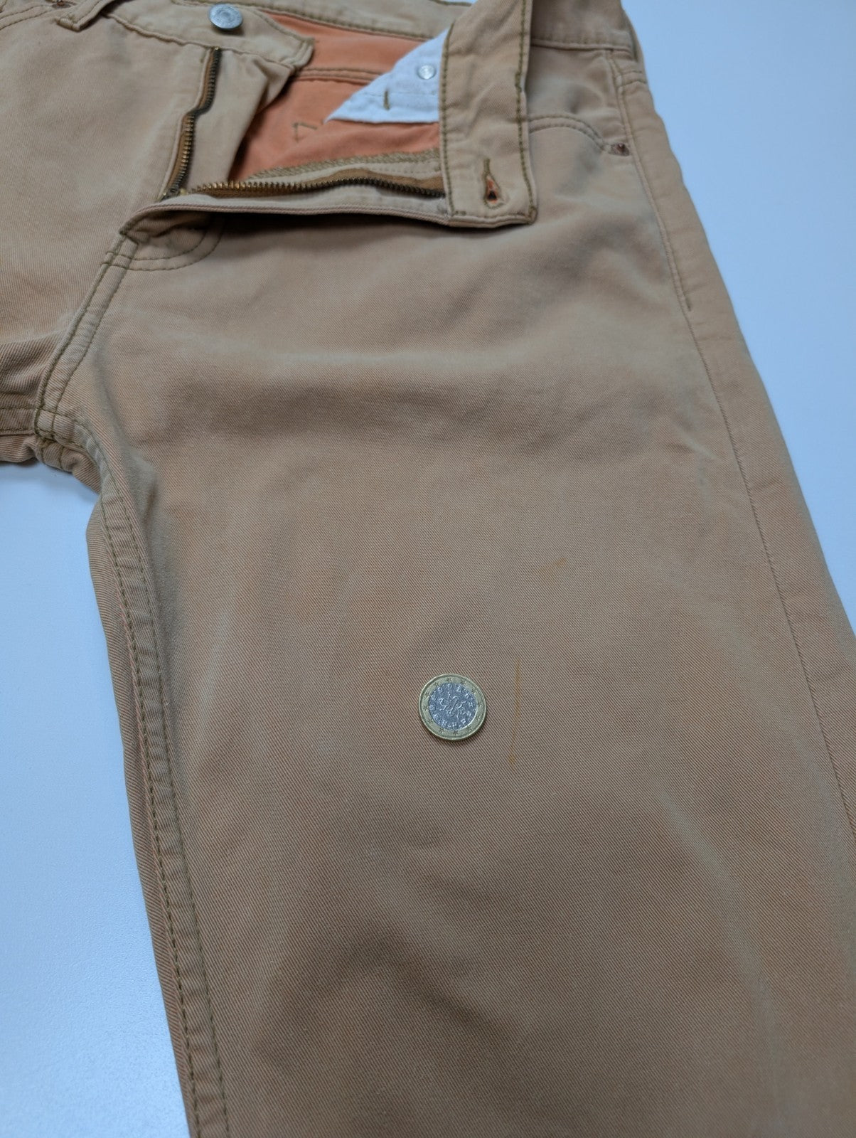 Jean Levi's 508 Regular Taper Marron Clair Beige Homme coupe droite W32 L34