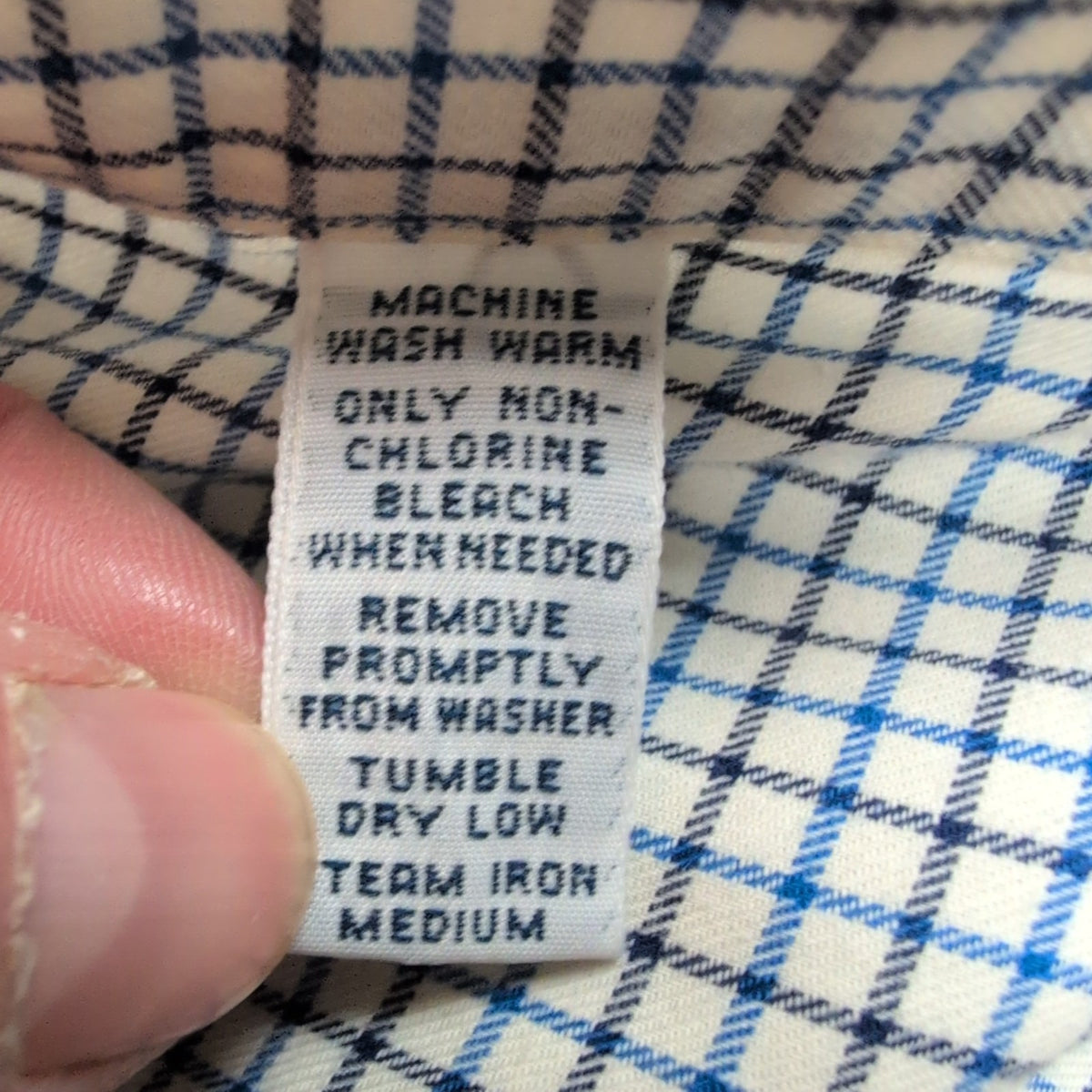 Chemise Ralph Lauren Ellington Homme M Blanche Carreaux Bleu Noir