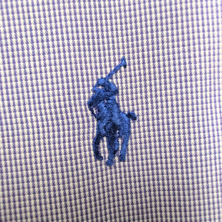 Chemise Ralph Lauren M Violet Bleu Fins Carreaux Manches Longues