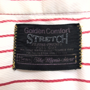 Golden Comfort Stretch Chemise Vintage Blanche Rayures Bordeaux Homme XL