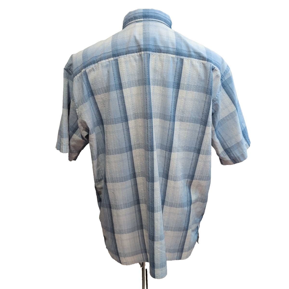 Chemise Patagonia L Bleu Carreaux Bio 65% Polyester 35% Coton Manches courtes