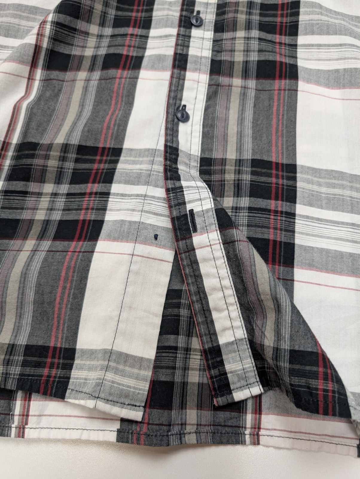 CHEMISE LEVI'S Carreaux Noir Rouge Blanc XXL Homme Coton Sportswear