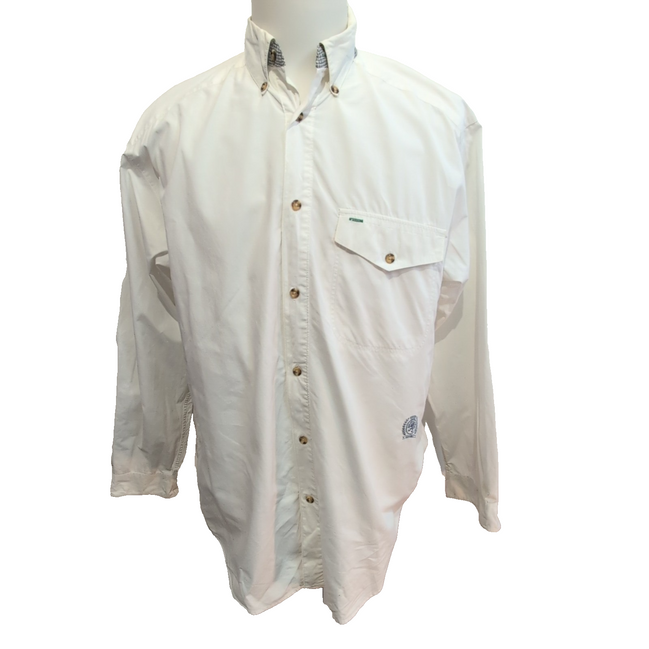 Chemise Tommy Hilfiger Vintage Blanche Écusson Brodée Taille M