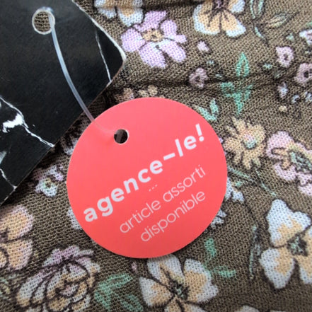 Haut Femme Ardene Taille XL Kaki Fleuri Bretelles Réglables Neuf Étiquette