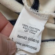 Marinière L.L. Bean Femme Blanc Cassé & Bleu Coupe Oversize - Taille M