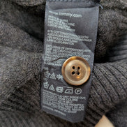 Pull Tommy Hilfiger Col Roulé Boutonné Gris Foncé - Taille S (Étiquette M)