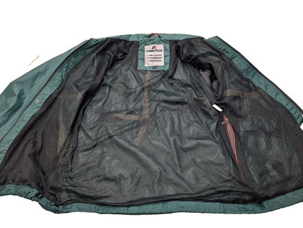K-WAY Plus Veste Imperméable S Vert Foncé Coupe-Vent Capuche dans Col | 319BSR