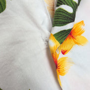 Chemise Hawaïenne RJC XL Floral Blanc 100% Coton Boutons RJC Ltd Hawaii