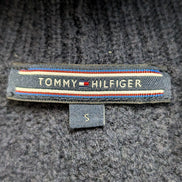 Pull Tommy Hilfiger Femme Col Roulé Bleu Marine Laine d'Agneau Taille S