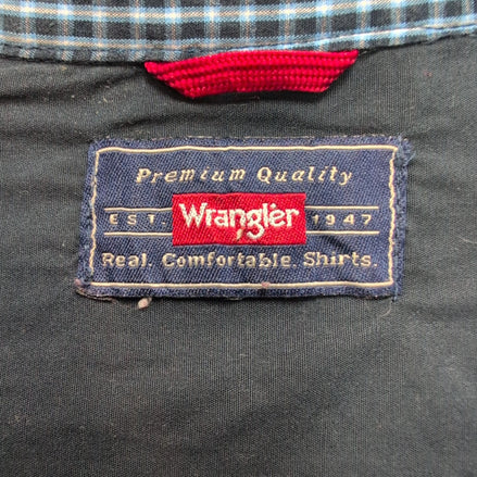Chemise Wrangler Bleu Marine et Bleu Ciel à Carreaux Taille M / L