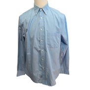 Chemise Chaps Bleu Ciel à Micro-Carreaux 1 Poche - Taille M/L