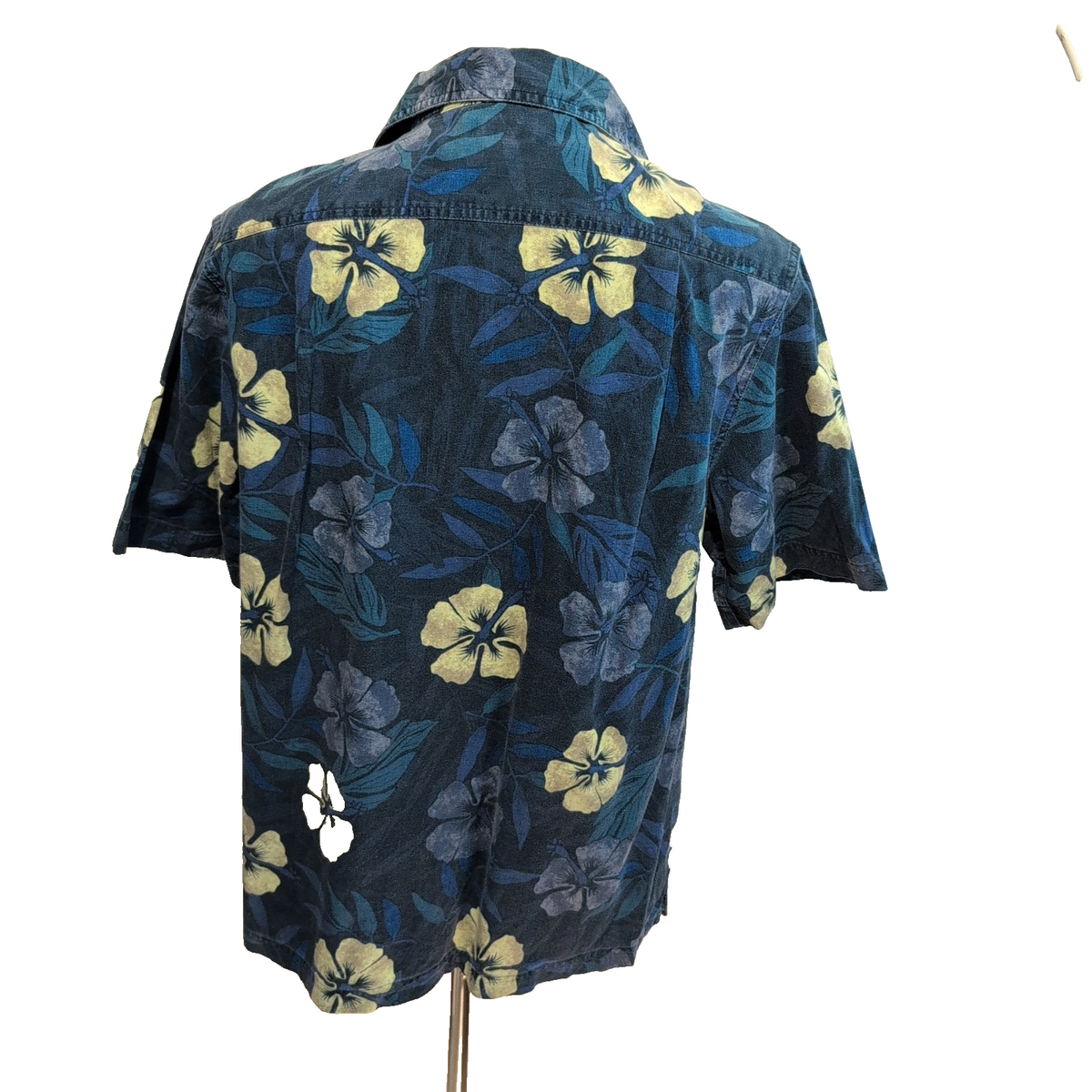 Chemise Hawaïenne Manches Courtes Croft & Barrow Coton Bleu M