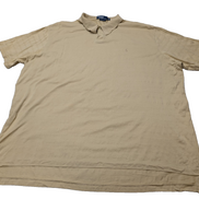 Polo manches courtes Polo Ralph Lauren XXL beige crème rayures coton Pima