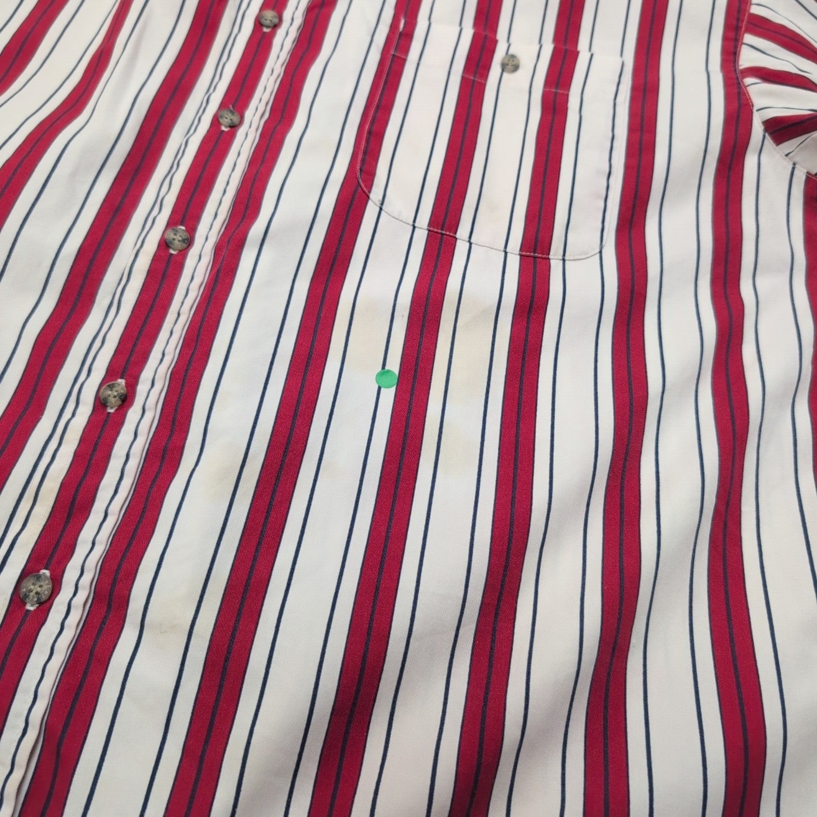 Chemise Bugle Boy Classics XL Rayures Rouge Bleu 100% Coton Vintage