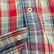 Nautica chemise manches courtes rouge bleu carreaux slim fit taille M