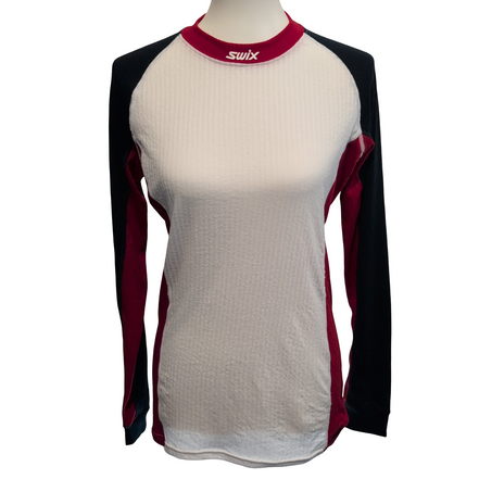 T-shirt Running Femme SWIX Race X XL Noir Blanc Rouge Technique