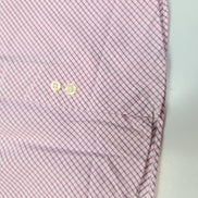 Chemise BURBERRY 100% Coton Rose Fuchsia L Logo Brodé Manches Longues