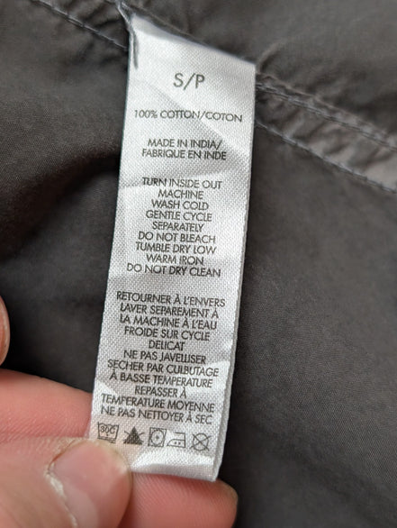 Chemise Calvin Klein gris foncé effet patiné taille S manches longues homme